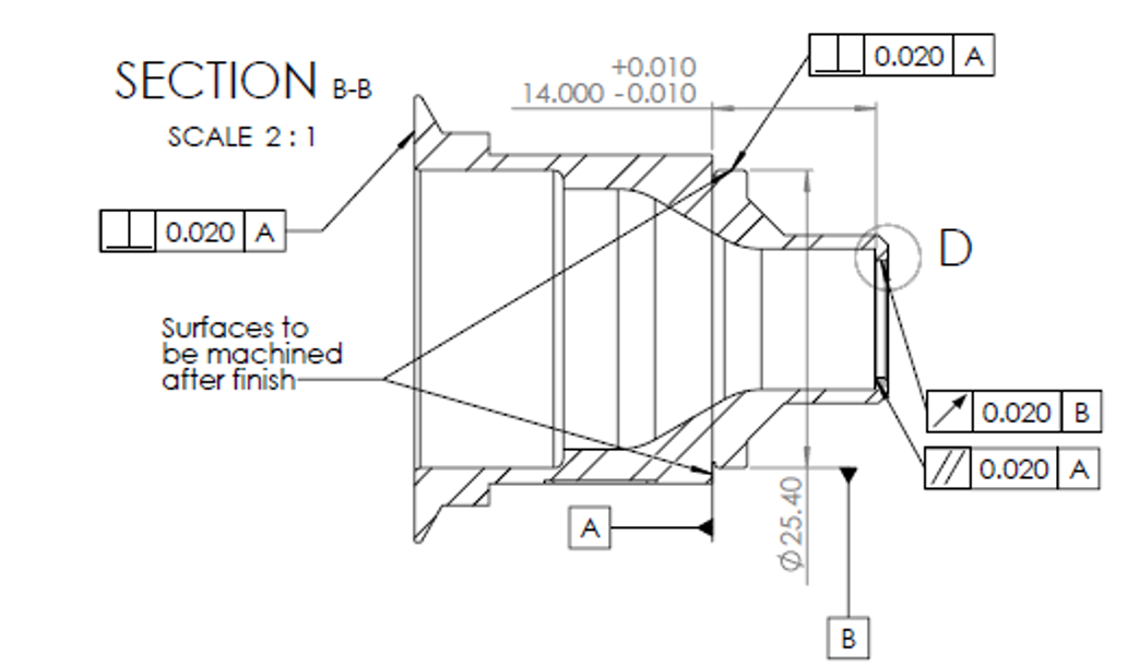 Alignment collet drawing