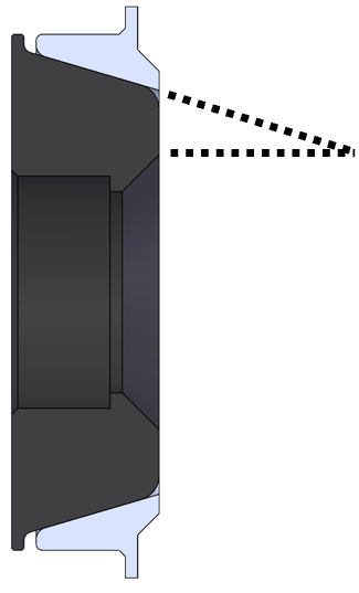 Focus flexure lens interface