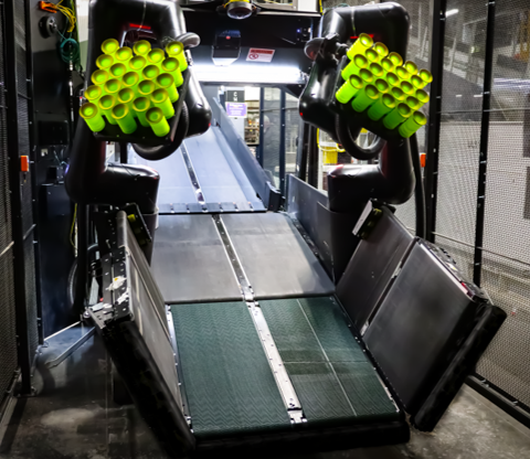 Scoop robotic trailer unloader